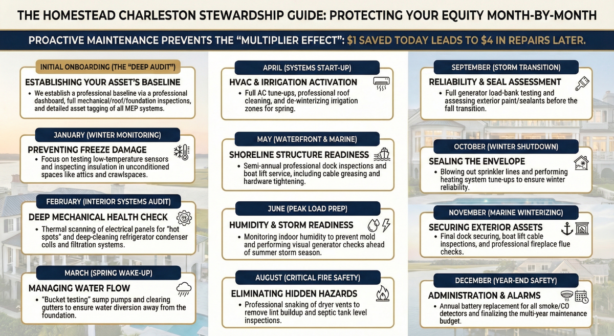 12 Month Calendar Homestead Charleston